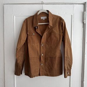 Gustin Men's Brown Waxes Trucker Jacket Size Medium